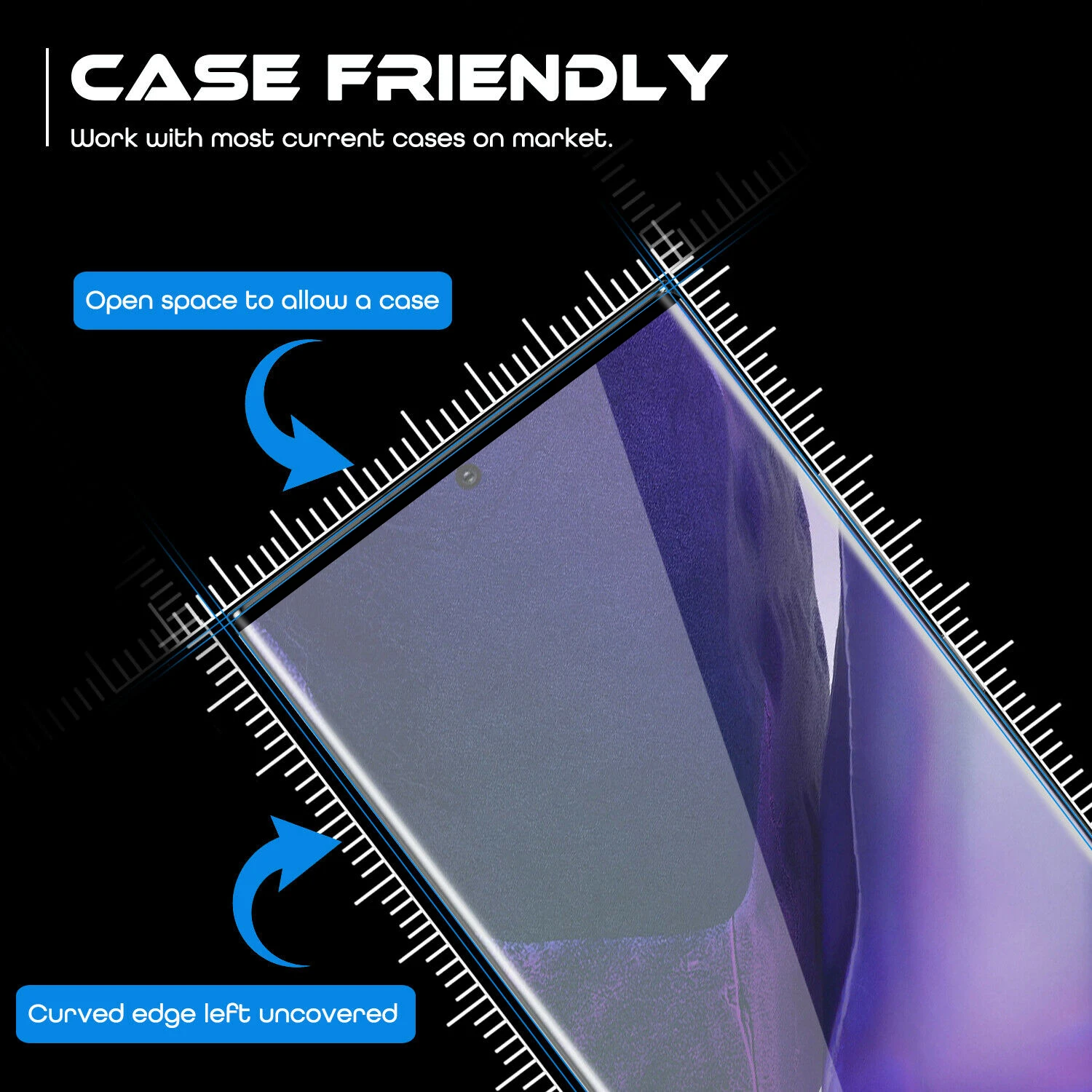 For Samsung Galaxy Note 20 Ultra Screen Protector Curved Tempered Glass Protectors Full Screen Coverage Protective Film Note20