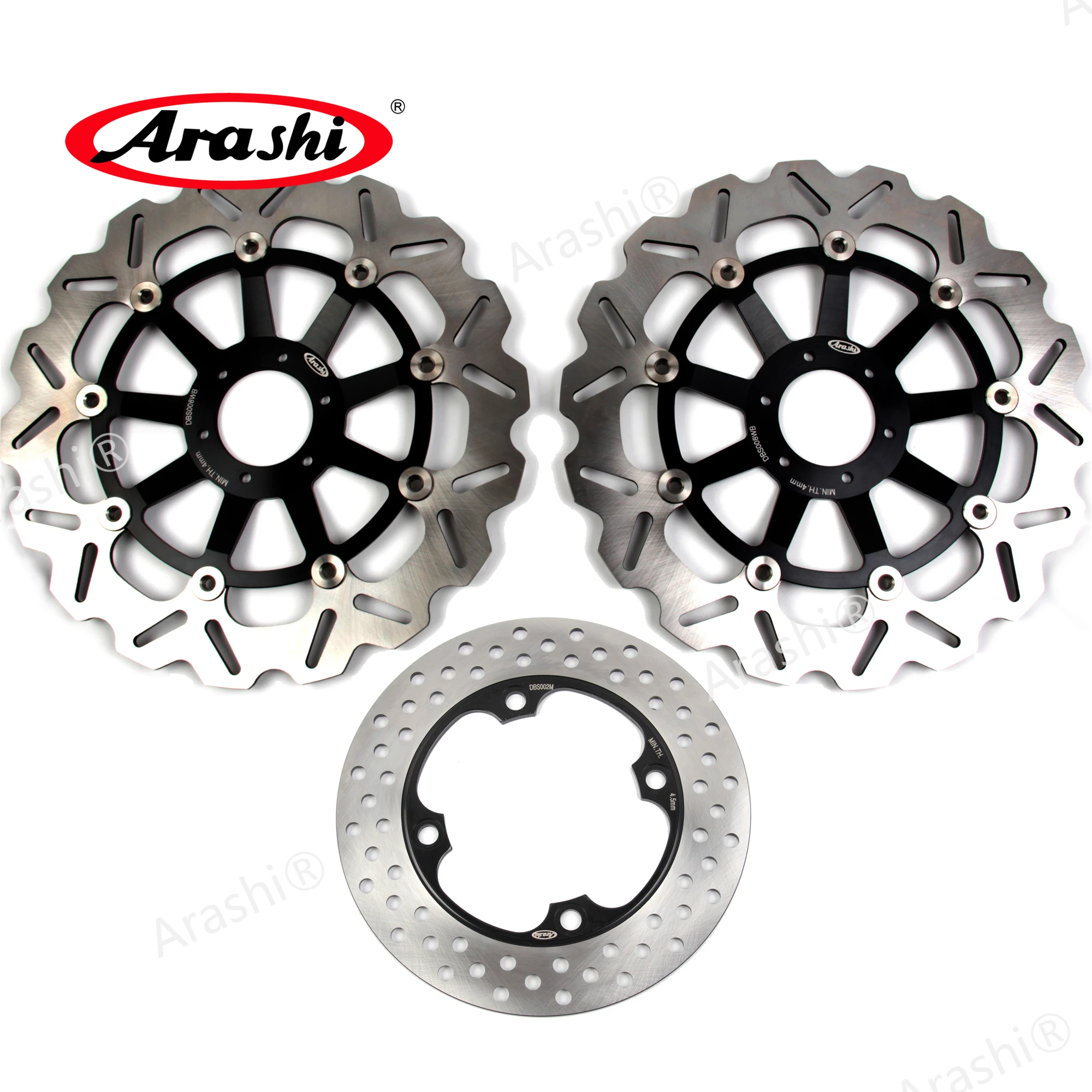 Arashi 1 Set 296 / 220 mm Brake Discs For HONDA CBR RR 900 1994 - 1997 CNC Full Floating Front Rear Rotors 1995 1996 CBR900RR