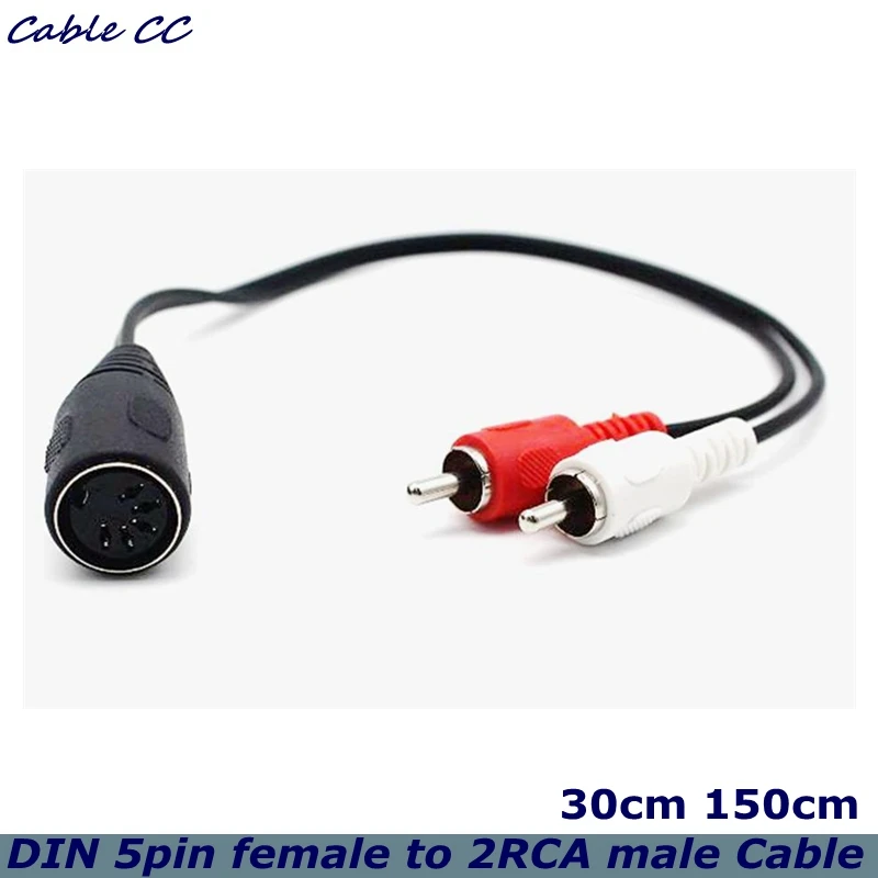 

0.5m 1.5m 5-pin DIN Female to 2RCA Lotus Old-Style Audio Equipment Adapter Cable 5-pin Din Female Best Quality