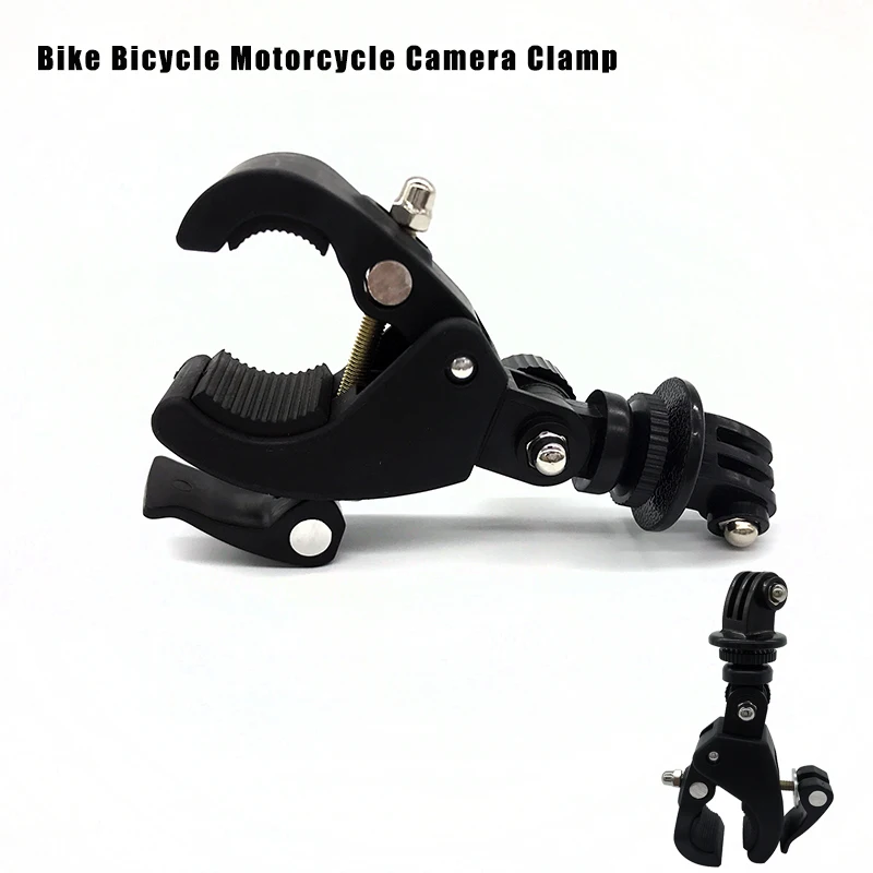 Bike Bicycle Motorcycle Handlebar Handle Clamp Bar Camera Mount Tripod Adapter For Gopro Hero 3 4 5 6 7 8 For DJI Osmo Action