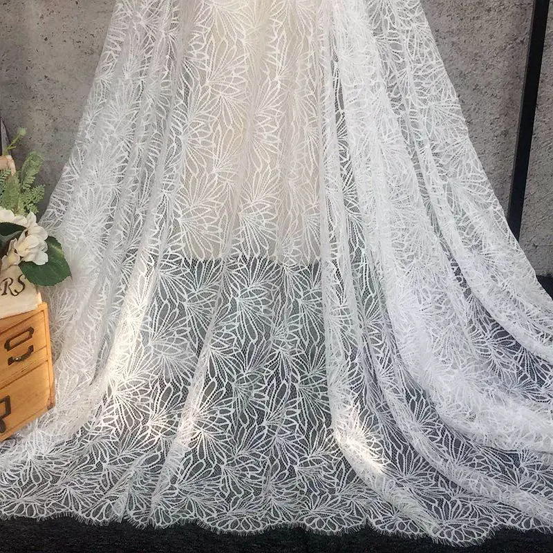 Factory Price French Chantilly Lace Fabric 150x300cm per Piece Eyelash Lace Black Lady Dress Making Lace 2021 NEW