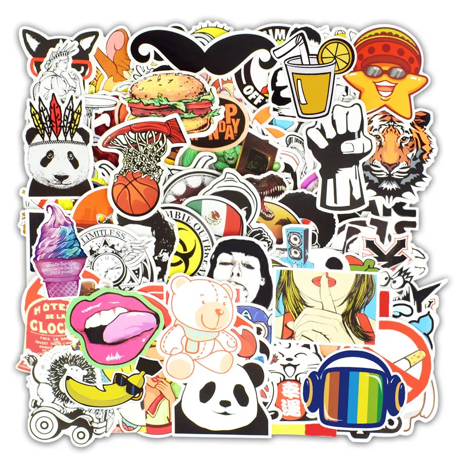 Random Stickers for Children Decor Bedroom Mirror Wall Sticker for Kitchen Decoration Funny Mix Stickers on the Fridge 600 PCS