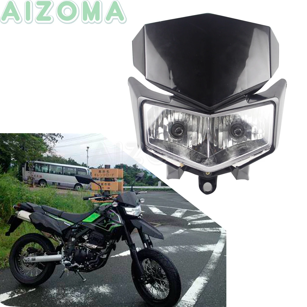 Motorcycle Headlight 12v/18w Twin Bulb Headlamp For Kawasaki  KLX250 KLX250S KLX250SF 2008-2019   D-Tracker X 250 2009-2019