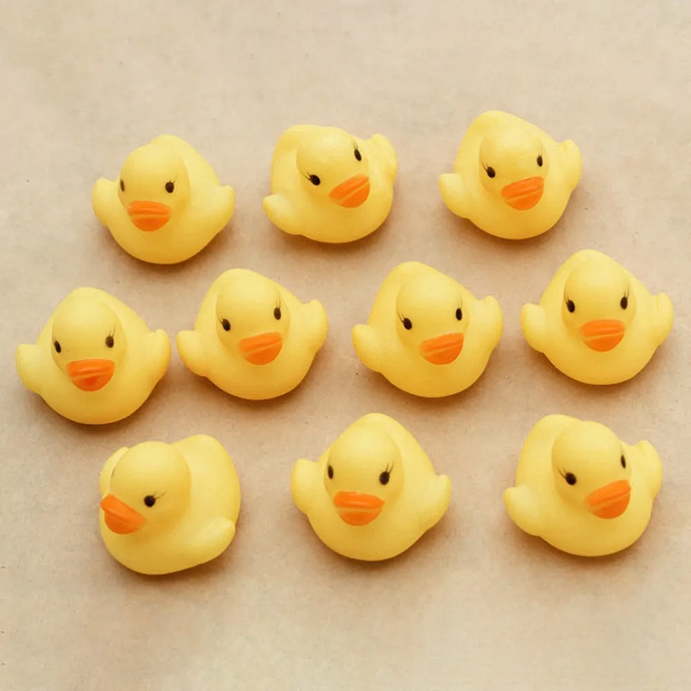 10pcs Squeezing Call Rubber Ducky Duckie Baby Shower Birthday Favors Детские Игрушки Basen Dla Dzieci Cute Beach Toys Juguete