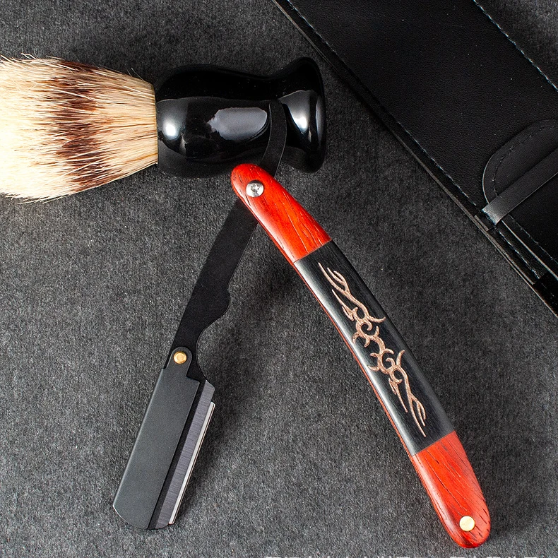 

Beard Shaver Rosewood Fold Stainless Steel Beard Shaver Shave The Face Portable Folding Shaver For MenShaving Razor Gift