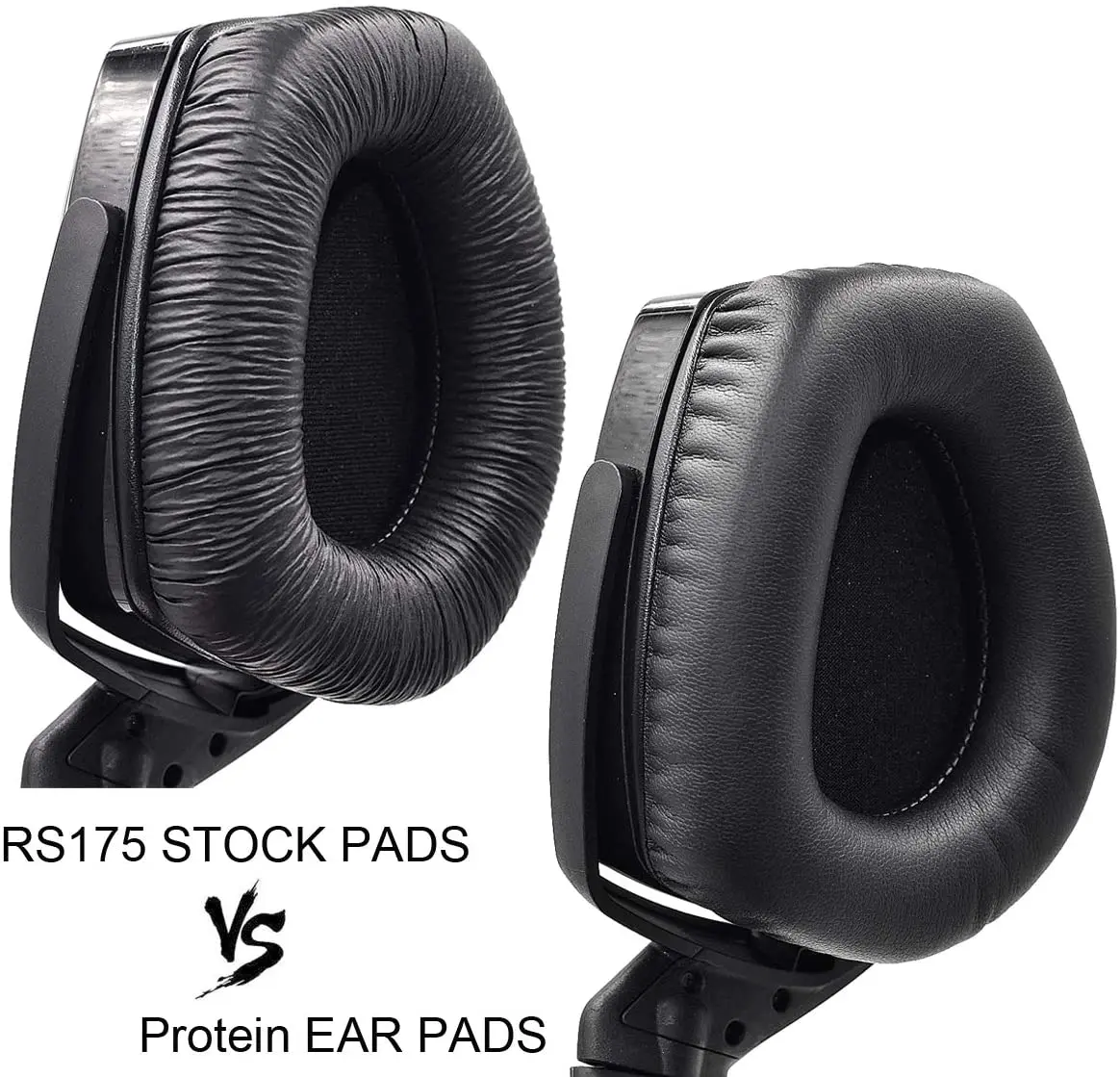 Almofada de fone de ouvido hdr165 hdr175 sem fio, substituição com sennheiser hdr rs165, rs175, rs185, rs195 rf