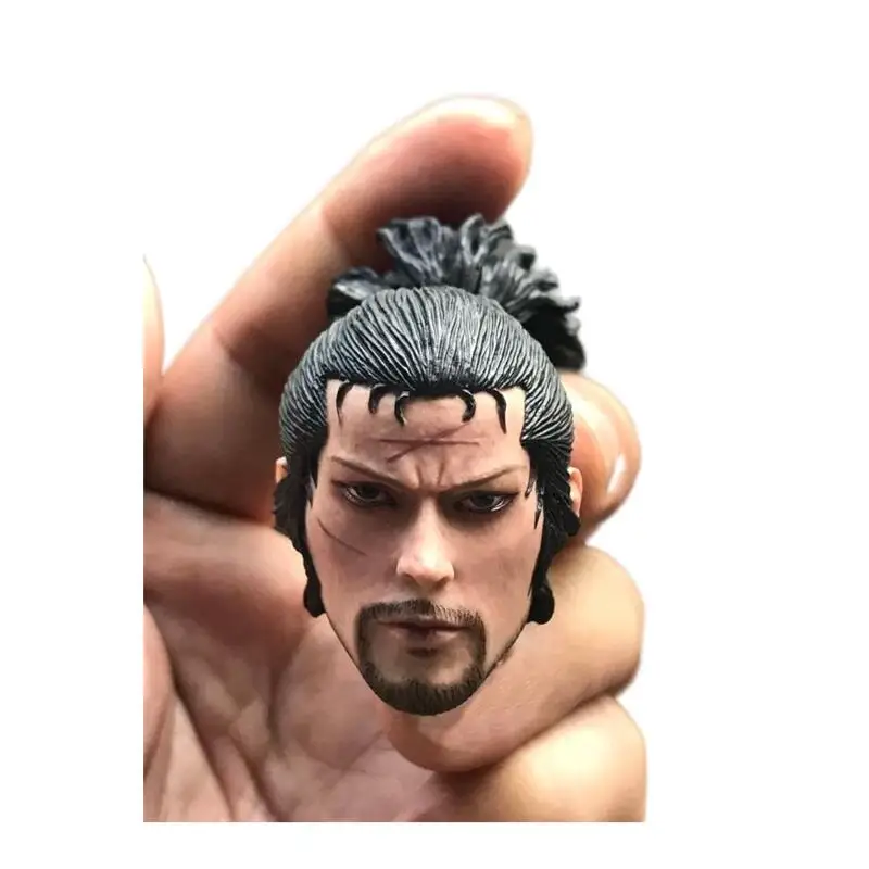 

1/6 масштаб голова резьба Musashi Miyamoto японский самурай мужская модель ПВХ завитки искусственная фигурка кукла тела