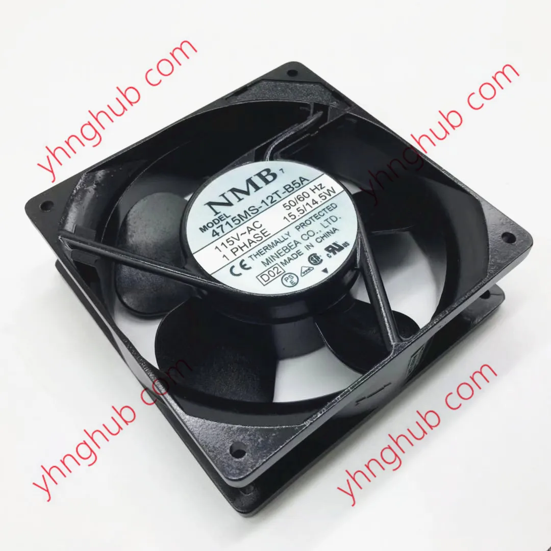 

NMB-MAT 4715MS-12T-B5A D02 AC 115V 15.5/14.5W 120x120x38mm Server Cooling Fan