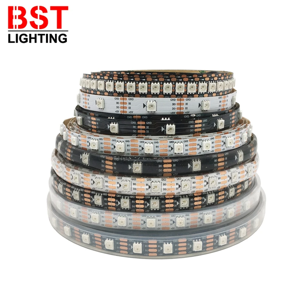 

WS2813(WS2812B Update) RGB Led Strip 30/60/144 Pixels/Leds/m Dual-Signal Led Individual Addressable WS2812 IC IP30/65/67 DC5V