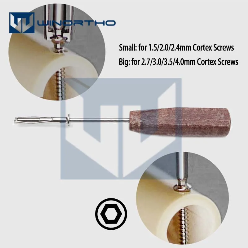 Hex Screw Driver shaft AO QCK Connect  surgical equipment Veterinary orthopedics Instruments T6/T8 Star screwdrivers hexagonal