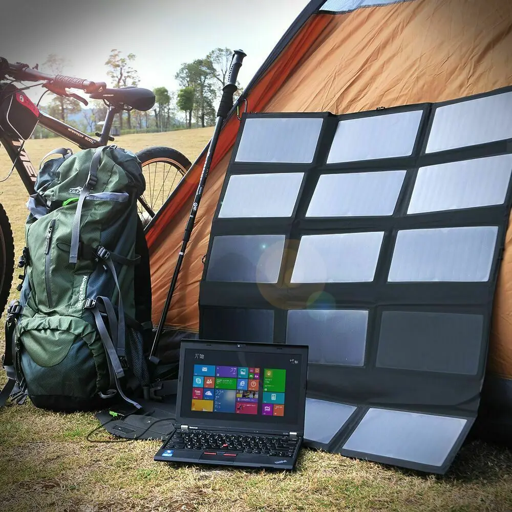 ALLPOWERS ładowarka solarna 18V 100W składany Panel słoneczny przenośna ładowarka solarna do telefonu Laptop Power Station Camping