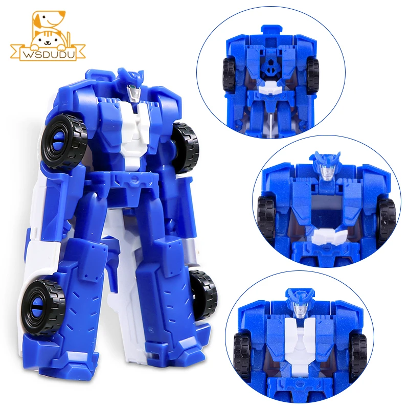 2 in 1 Optimus Prime Cool Magnetic Robot Car Transformation Action Figures Toys Deformed Auto Figurine Decor Model Boy Kid Gifts