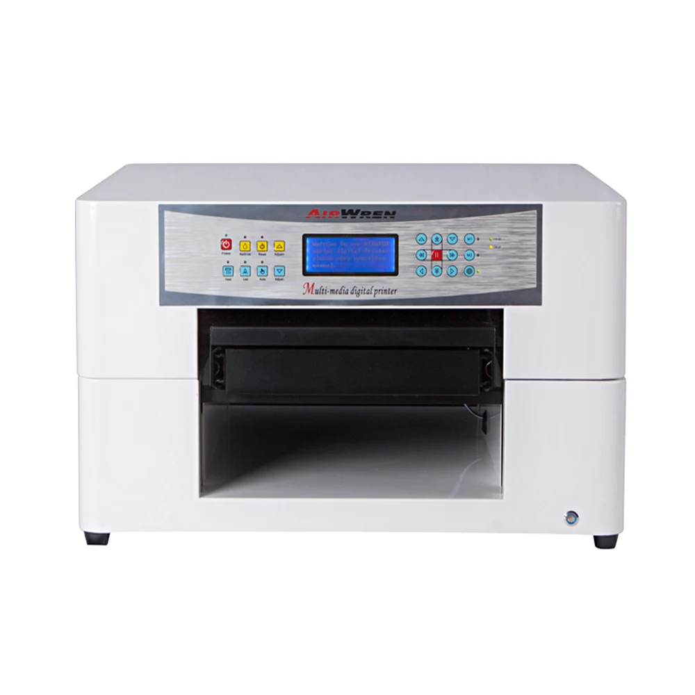 

Airwren PVC Card Inkjet Flatbed Printer With 3D Embossed Effect Multifunction UV LED Printing Machine For Metal Glass Wood