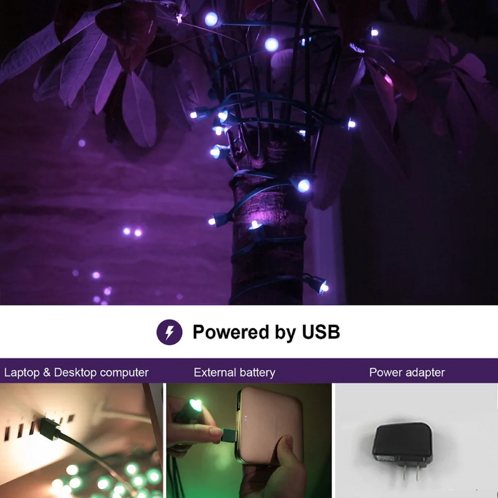 MIPOW – guirlande lumineuse intelligente, 10m, éclairage d'extérieur, étanche, pour noël, décoration de fête de mariage, LED, commande via application