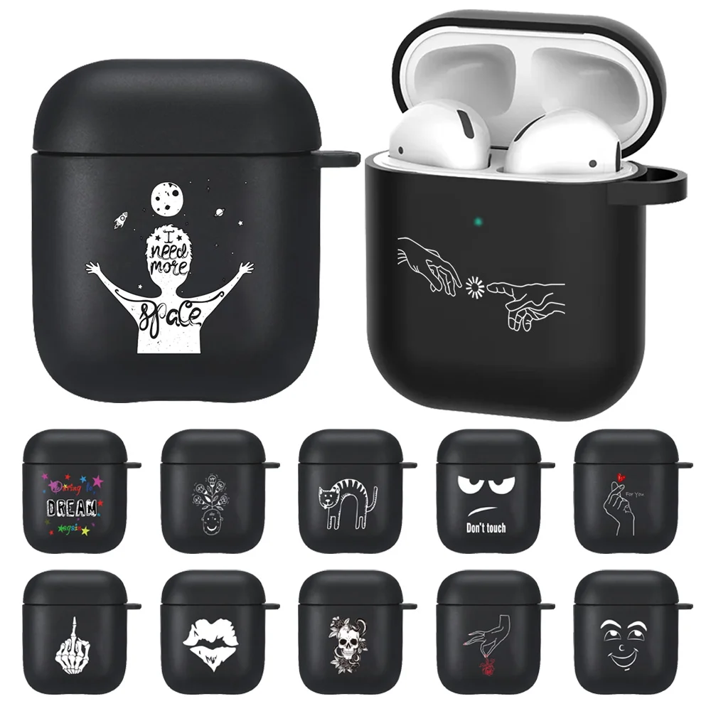 Capas de silicone para airpods 1/2a capa protetora de luxo para fone de ouvido para apple airpods case 1 e 2 sacos de caixa de carregamento à prova