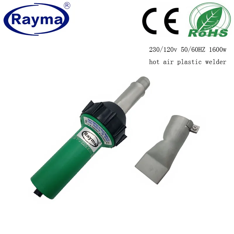 Rayma brand  230/110 V 1600W  50 / 60Hz Hot Air Gun Plastic Welding Gun for Soldering Iron + Flat Nozzle Wholesale Price