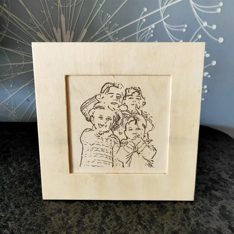 Personalized Frame Photo Frame Laser Engraved Wooden Photo Frame Custom Photo Frame Birthday Gift Photo on Wood Photo Stand