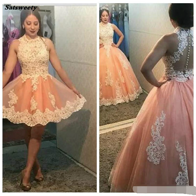 Duas peças vestidos doce 16 quinceanera vestidos de baile robe de bal sem mangas rendas apliques tule plus size vestidos baile