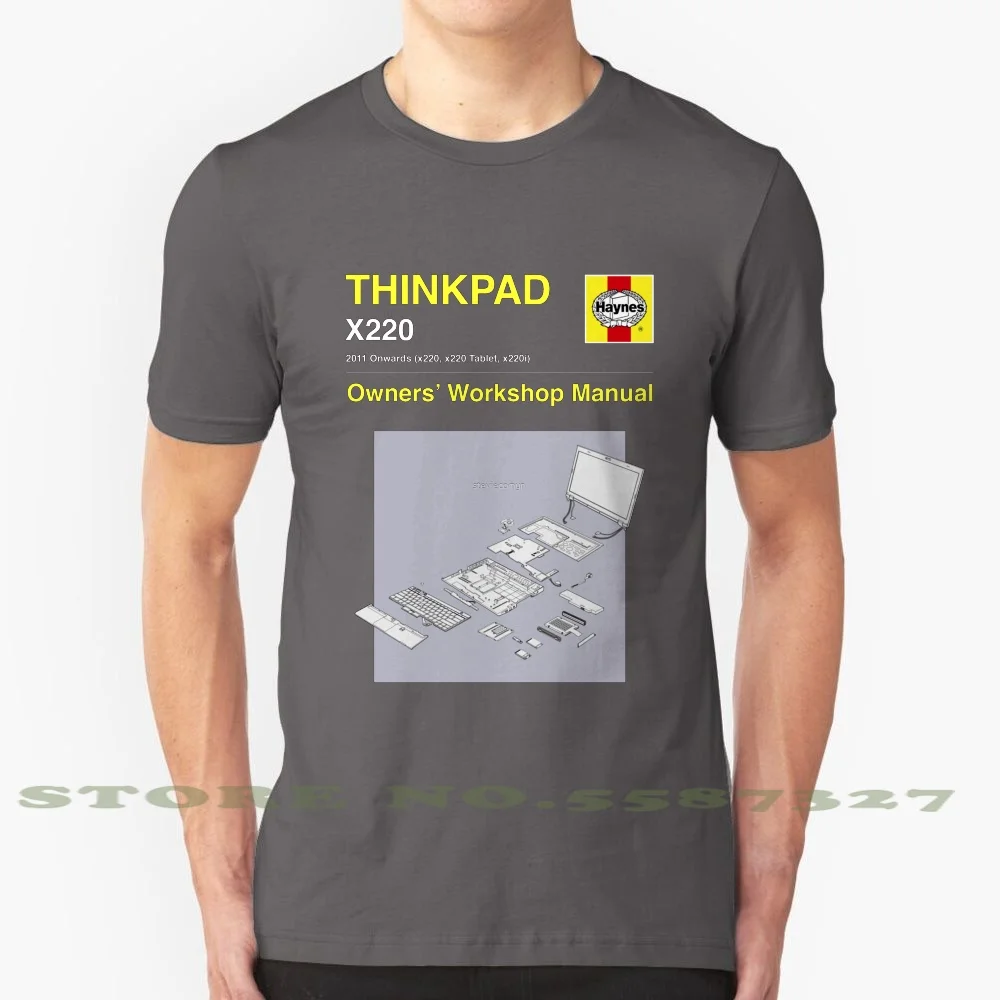 Thinkpad X220 - Owners' Manual 100% Cotton T-Shirt Thinkpad Geek Nerd Coder Programmer Programming Web Design Gaming Linux Gnu