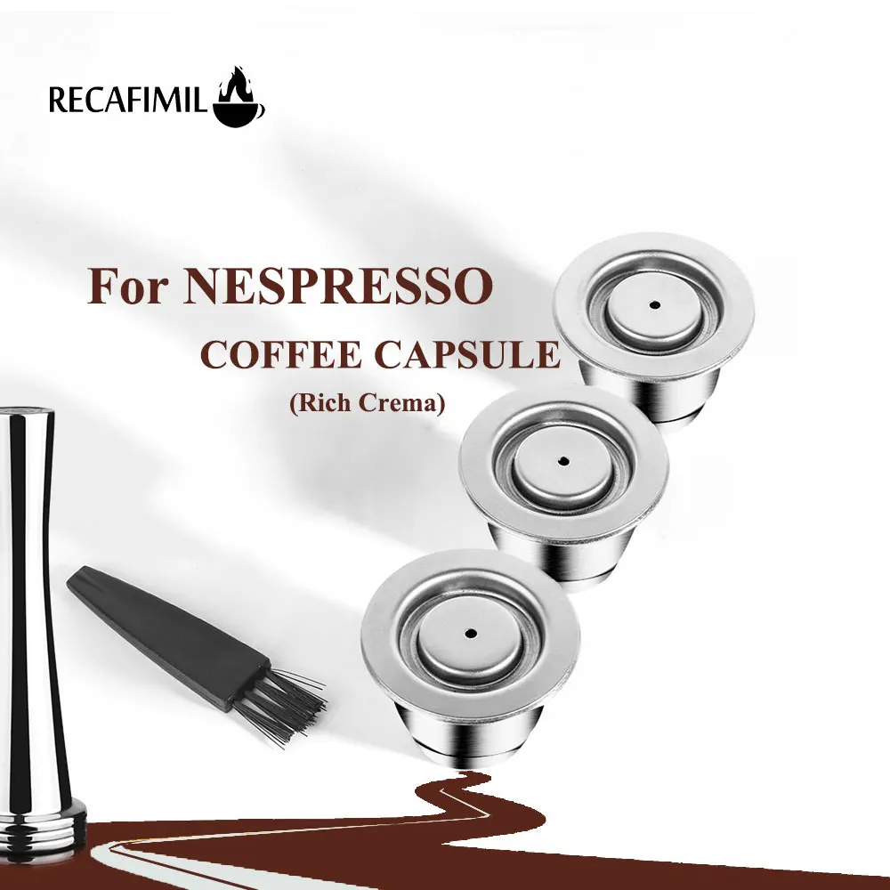 RECAFIMIL Reusable Capsule for Nespress Recargables Epresso Machines Essenza Mini Pixie Inissa Coffee Filters Drippers