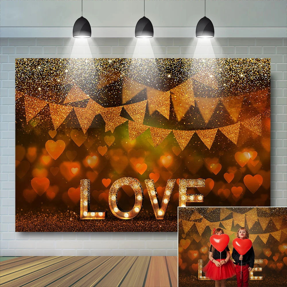 

Valentaine's Day Lover Photography Background Dating Party Backdrop Bokeh Heart Decor Girlfriend Phone Photo Studio