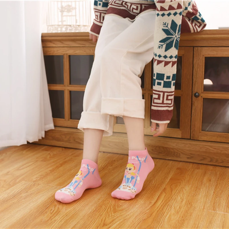 1 paio Disney Girl Socks calzini legnosi Toy Story Anime Character Cotton Socks College Wind Cartoon Cute Socks