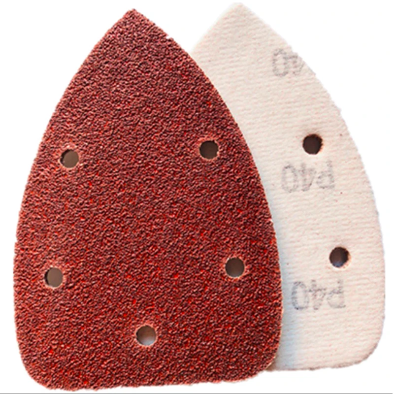 5pcs/lot Grit 40-240 Self-adhesive Sandpaper Triangle Sander Sand Paper Hook Loop Sandpaper Disc Abrasive Tools For Polishing