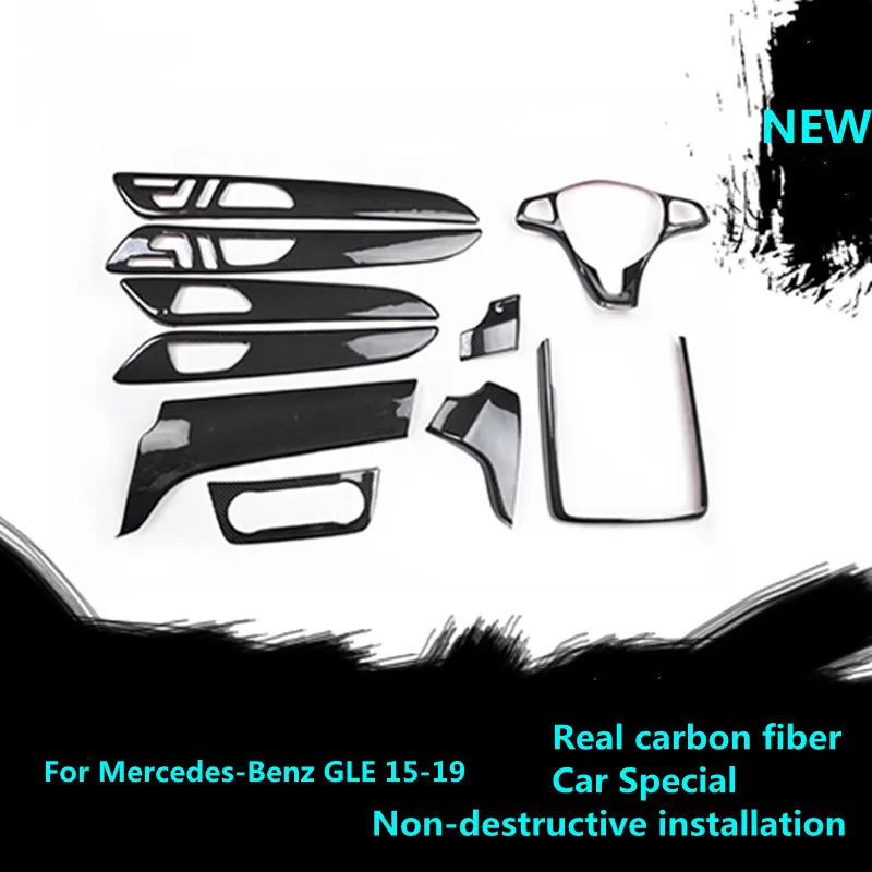 For Mercedes-Benz GLE interior modification real carbon fiber interior real carbon fiber patch