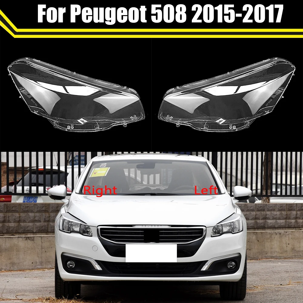 

Car Front Protection Case Shell Transparent Headlight Housing Lens Clear Cover Lampshade Caps For Peugeot 508 2015 2016 2017