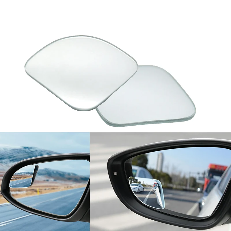 

Car Accessories Car Blind Spot Mirror Adjustable Frameless HD Glass Angle Round Convex Parking Auxiliary Rear View Mirror 1Pair