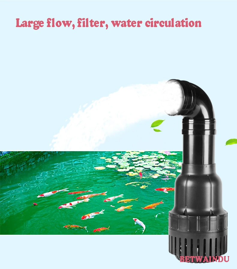 AC220V Pipe Pump, High-Power Koi Pond High-Flow Circulation Submersible Water Pump, Bottom Suction Filtration Submersible Pump