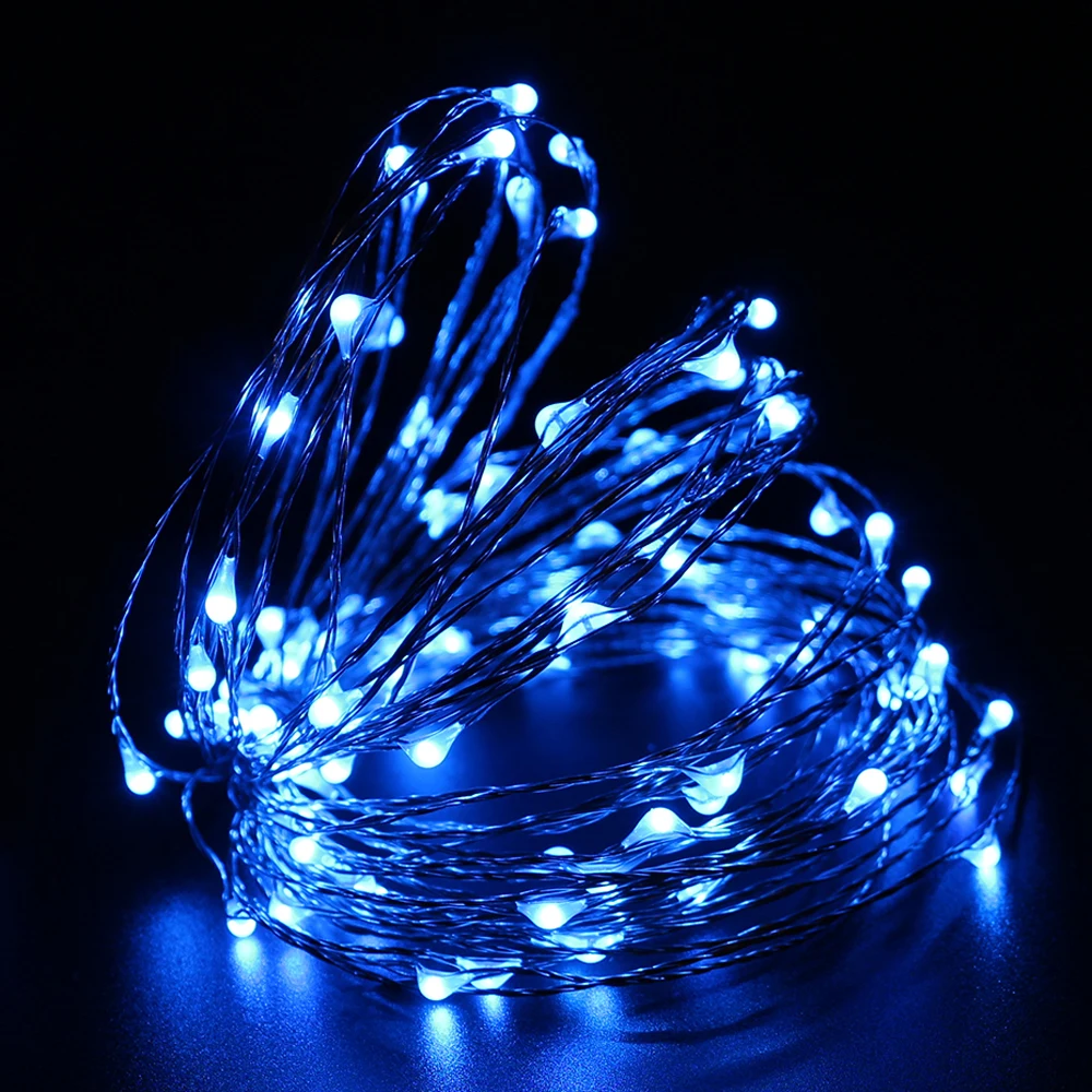 12V 10M 20M 30M 50M Holiday LED String Light Copper Wire Starry Rope Waterproof Flexible Fairy Lamps Party Garde+Power Adapter