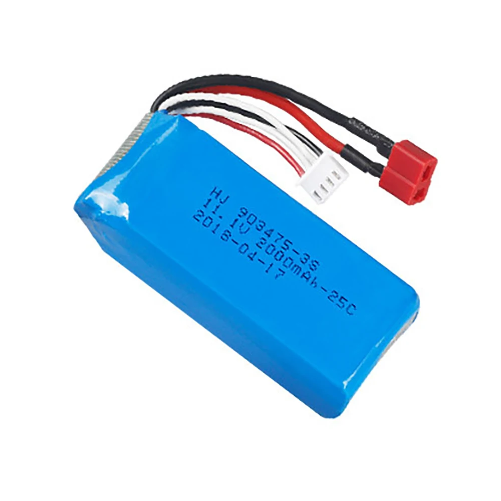 Lipo 3s Battery 11.1V 2000mAh Li-polymer Battery for FT012 Remote Control Speed Boat Spare Parts 11.1 v Boat Accessories T Plug