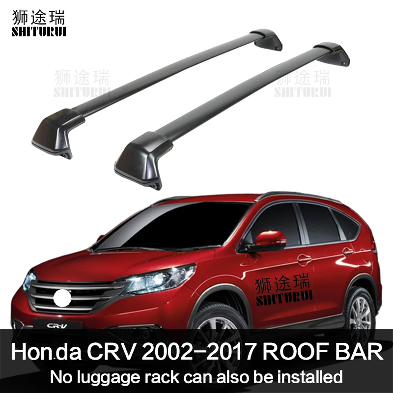 SHITURUI 1 Pair Black Side Rails Car Roof Rack Cross Bars Crossbars for Honda CRV 2002-2020 132 LBS 60KG Mounted On Car Rooftop