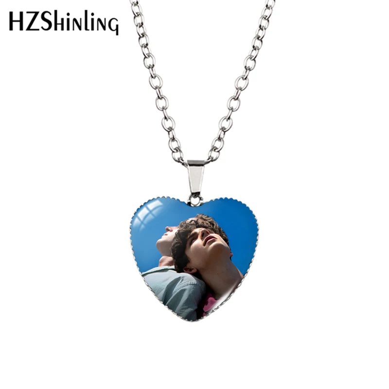 2020 New Call me by your name Pendant Necklace Glass Dome Photo Jewelry Elio Oliver Heart Pendants Necklaces