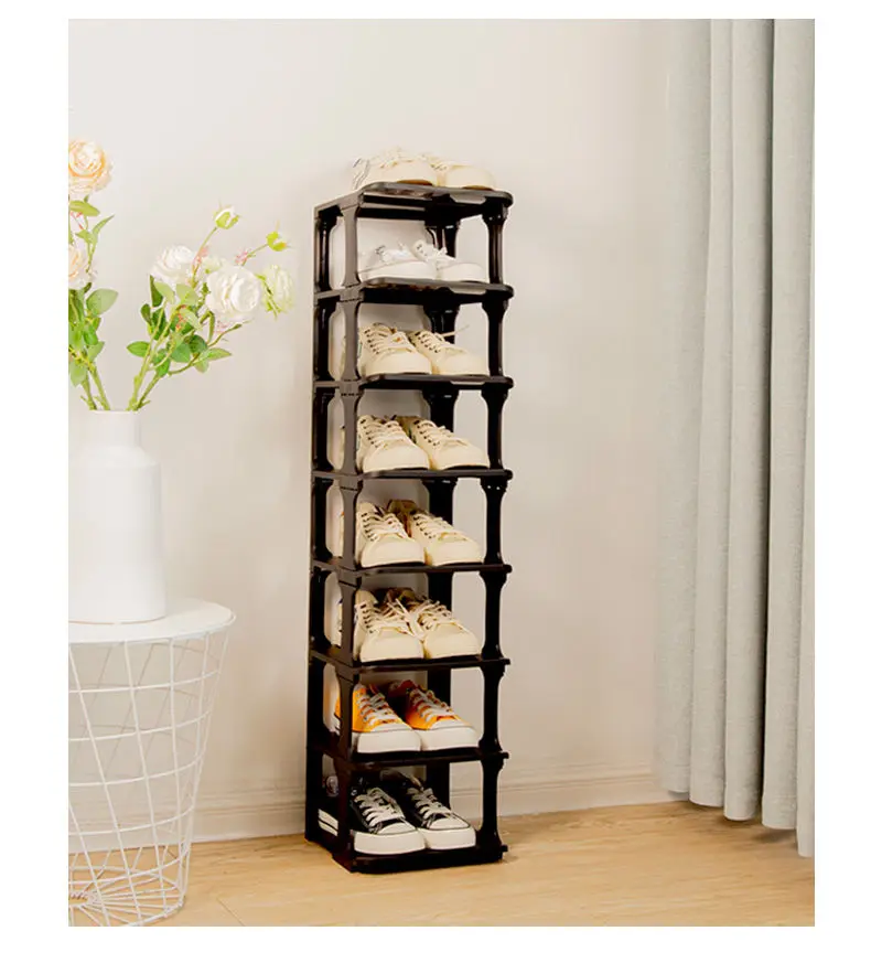 New Standing Shoe Cabinet Hallway Entryway Shoe Organizer Shelf Home Furniture Storage Closet Corner Vertical Modular Shoe Rack