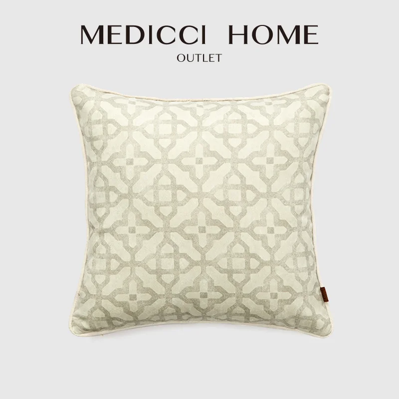 

Medicci Home Monogram Inspired Design Cushion Covers European Modern Square Pillow Case Shams Luxury Coussins Metropolitan Decor