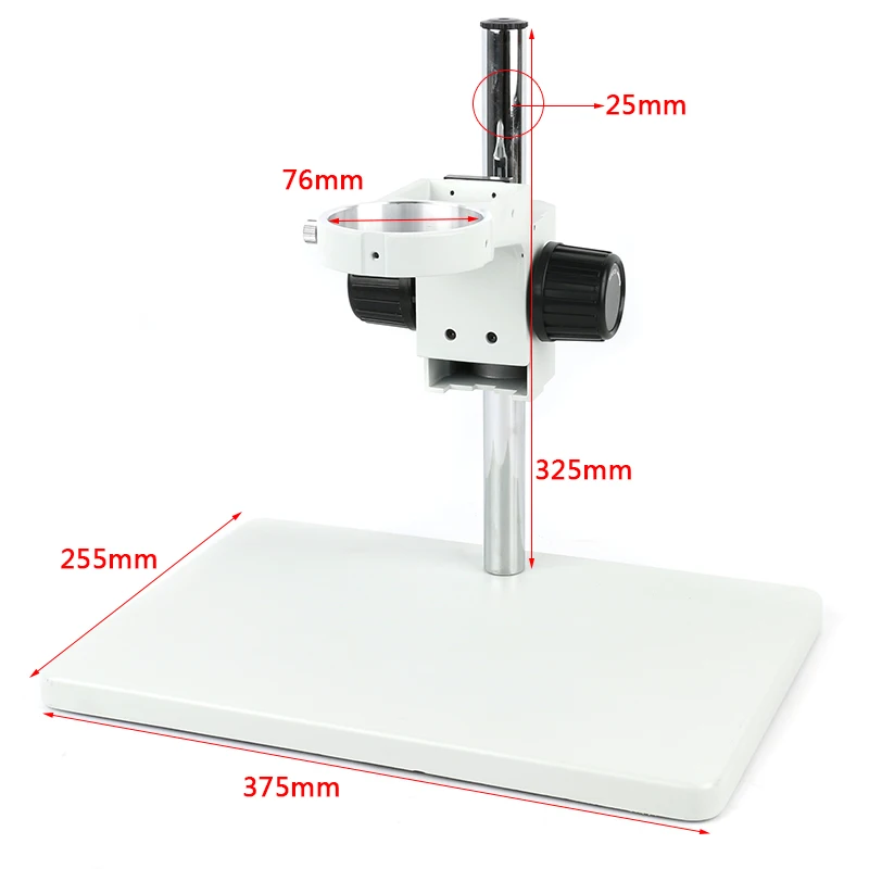 Lab Adjustable Boom Table Working Stand Holder 76mm Ring Holder+ Adjustable Metal Arm For Stereo Binocular Trinocular Microscope