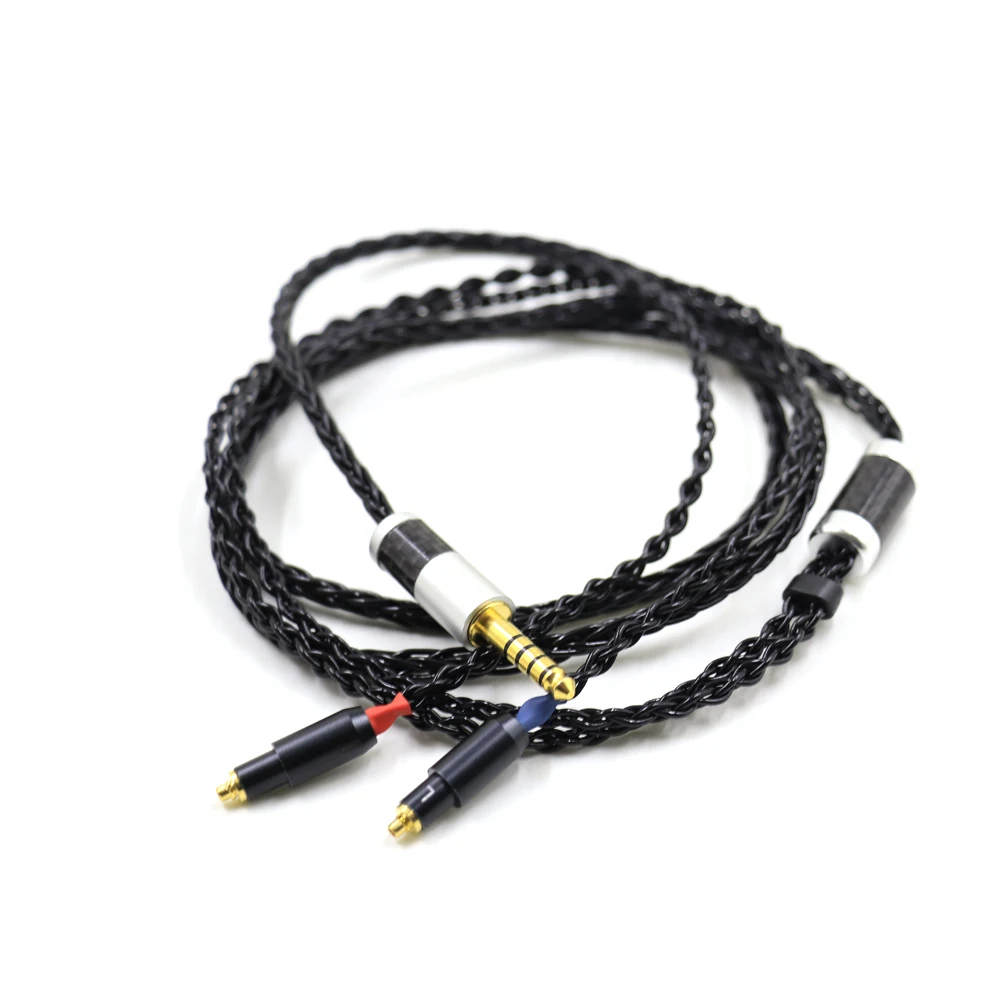 Top-HIFI อัพเกรด152 Core สีดำสายหูฟังโทรศัพท์แบบถักสำหรับหูฟัง SRH1540 SRH1840 SRH1440