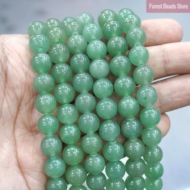 Natural Green Aventurine Beads Round Loose Spacer Beads For Jewelry Making DIY Bracelet Necklace Accessories 4 6 8 10 12 14 16MM