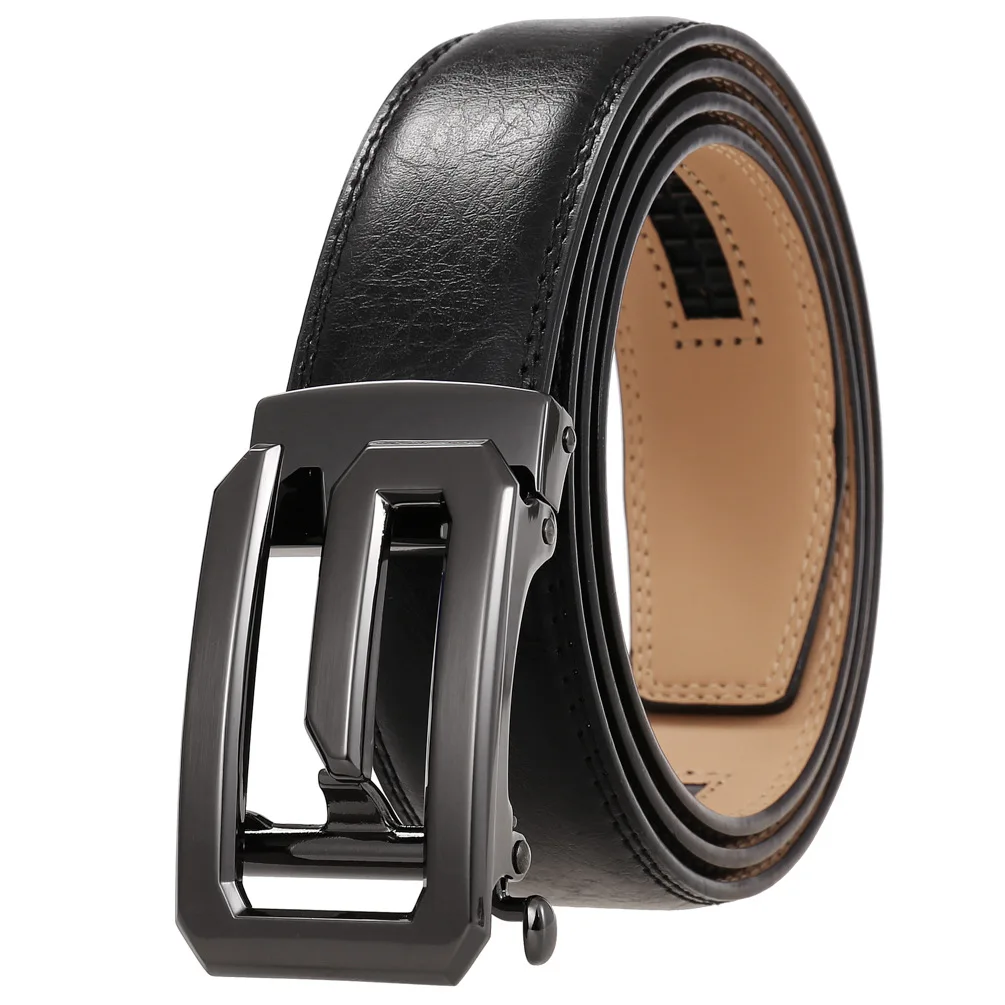 

New Famous Belt Men Top Quality Genuine Luxury Leather Belts Men,Strap Male Metal Automatic Buckle Men's Belts LY136-2301-1