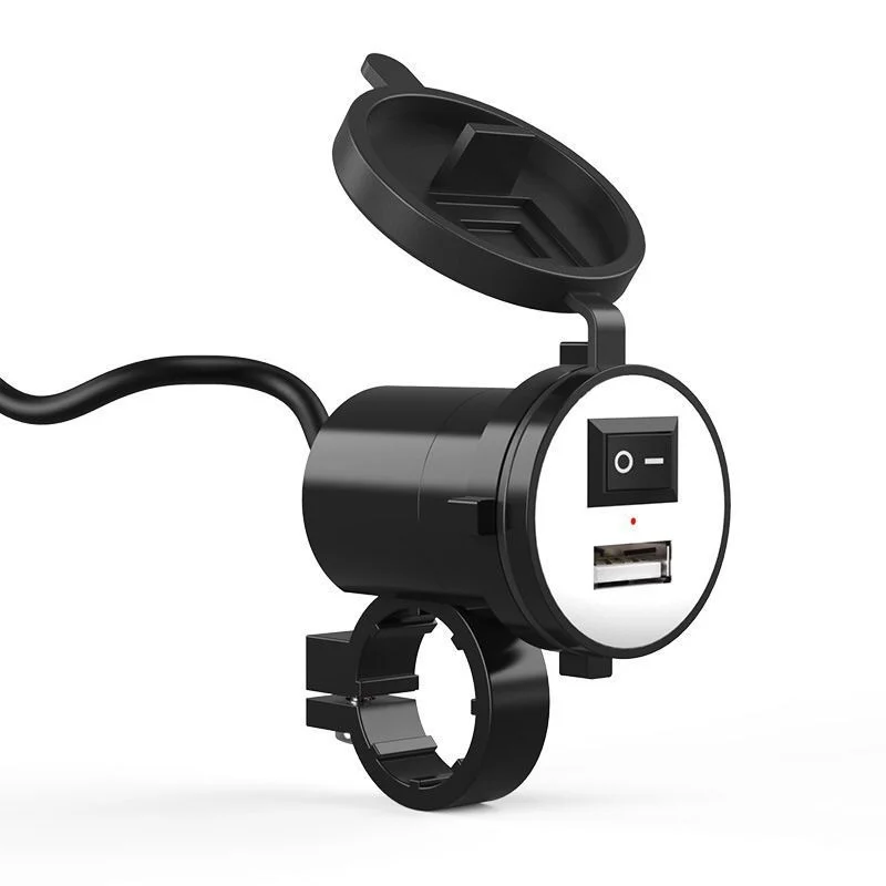 

Motorbike Car Charger Motorcycle USB Charger DC12V with Switch Cigarette Lighter Socket Plug Waterproof Motorbike Phone Charger
