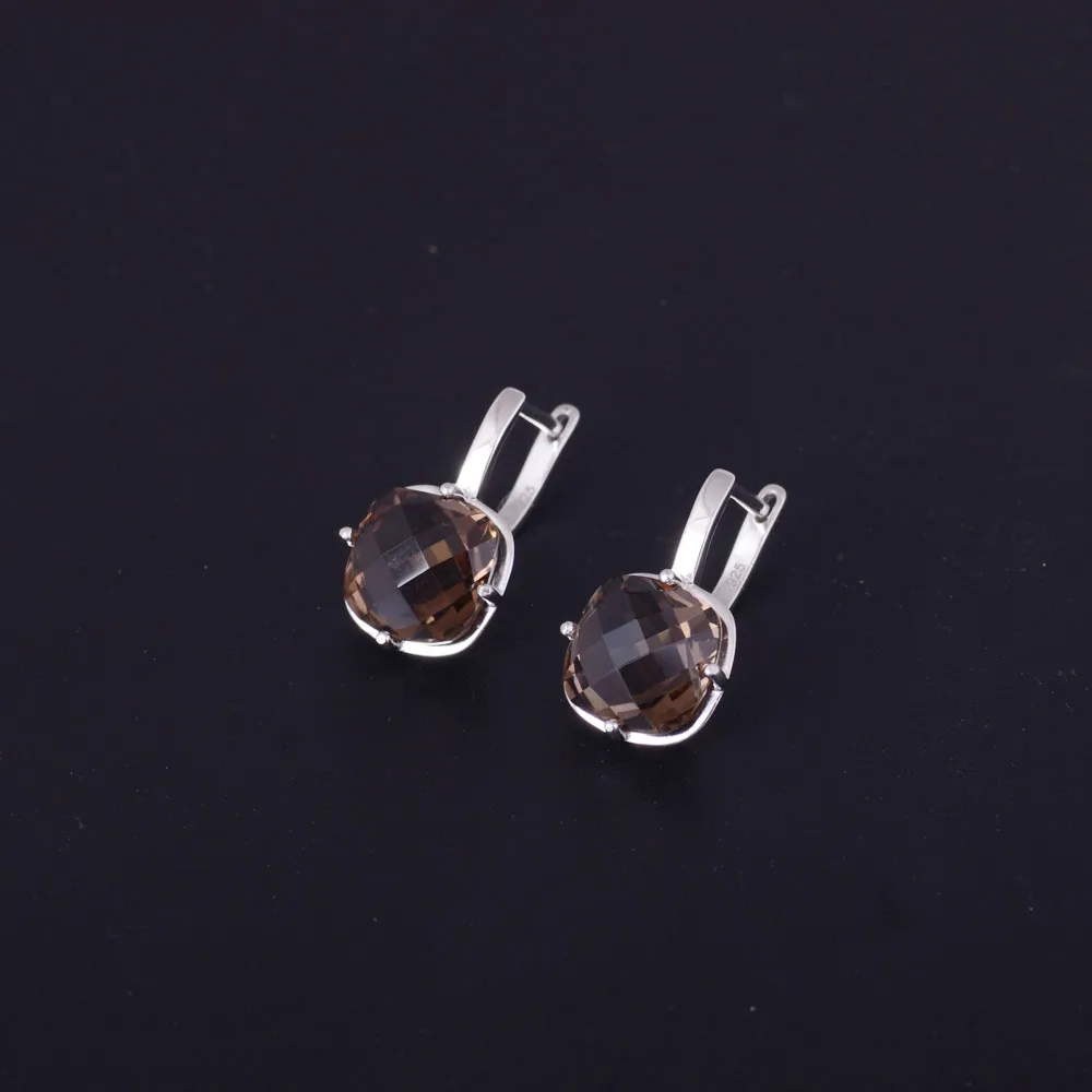 Csj Groene Amethist Earring Sterling 925 Zilver Citrien Ametrine Paraiba Zultanite Voor Birthday Party Vrouwen Engagement Gift Box