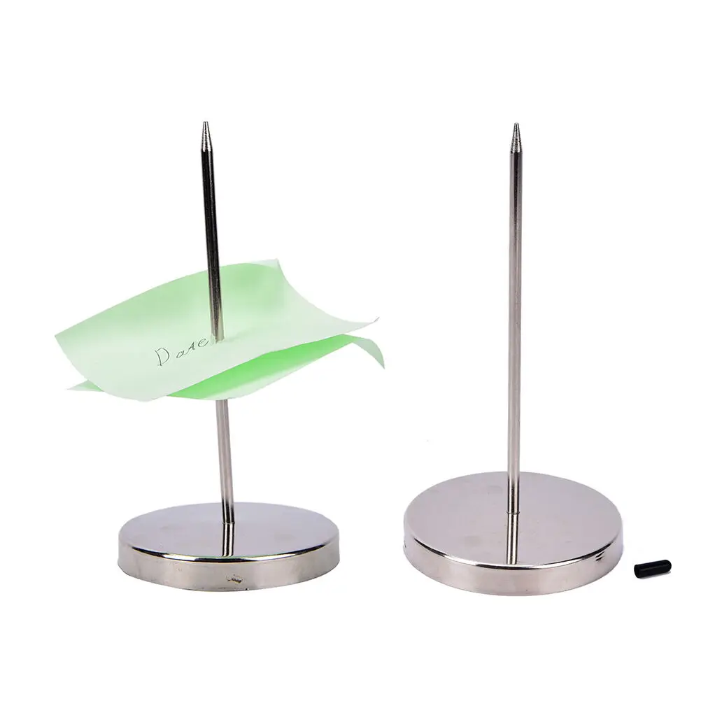 Barra recta de acero inoxidable soporte de nota de papel palo de pico para recibo de facturas accesorios de cocina