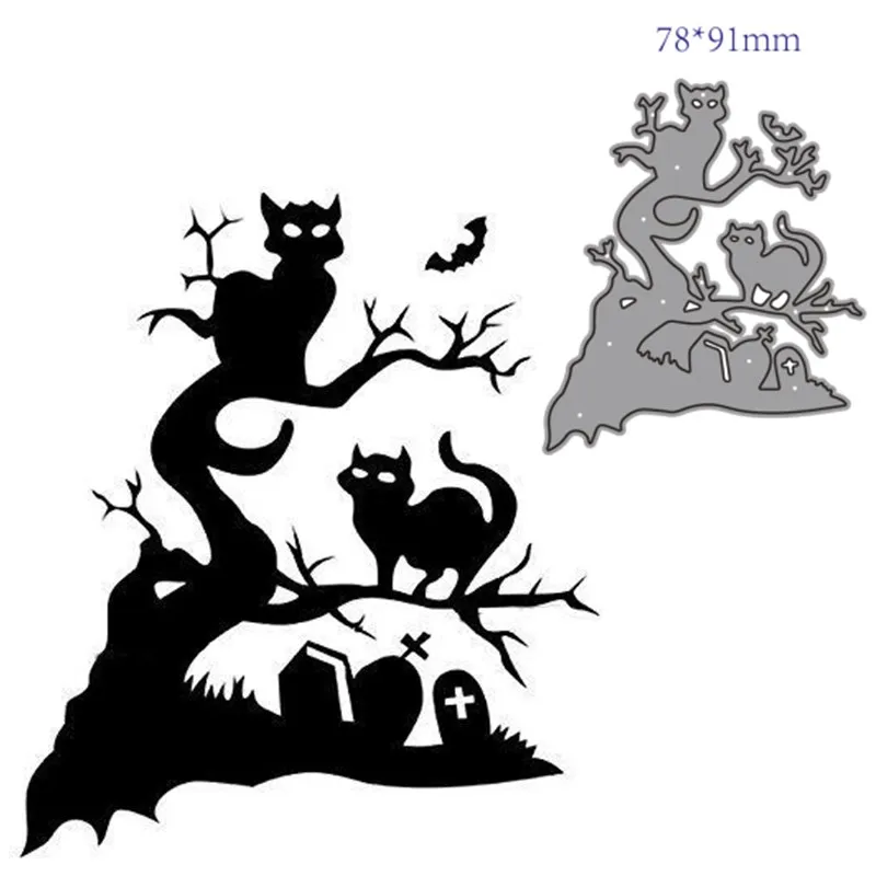 Metal Cutting Dies Cut Mold 2021 Halloween Decoration Scrapbook Paper Craft Knife Mould Blade Punch Stencils