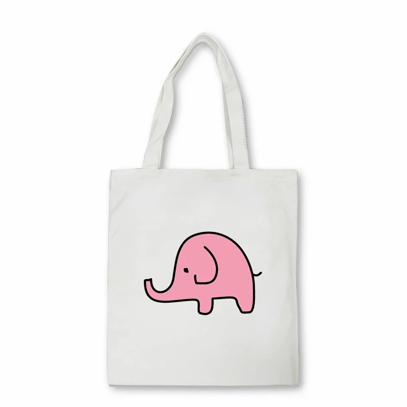 Bolso de mano de gran capacidad para mujer, bolsa de mano informal con estampado de pato y elefante, de la serie Animal