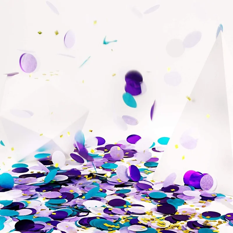 Unicorn Confetti Round Birthday Wedding Party Decoration Gold Tissue Paper Table Confetti Mermaid Baby Shower Supplies