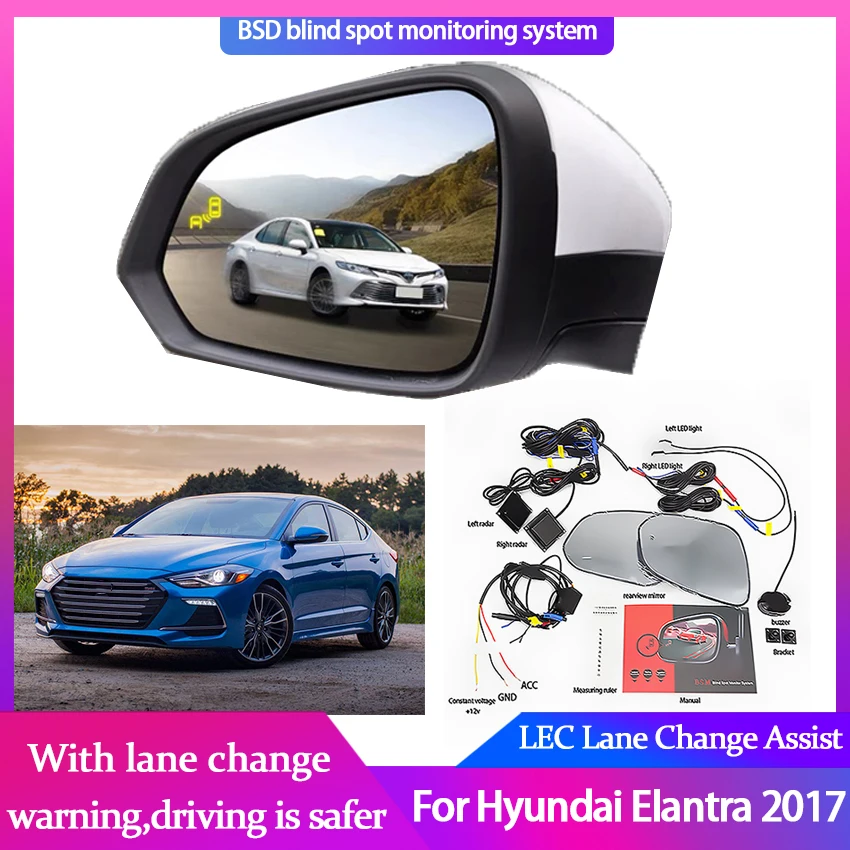 Car Blind Spot Detection System for Hyundai Elantra 2021-2023 BSD BSA BSM Mirror Radar Blind Spot Monitor Radar Detectors