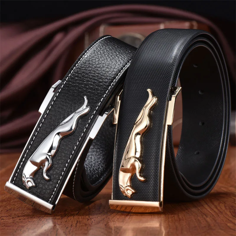 Hot Selling Men Belt Fashion Alloy Automatic Buckle Belt Business Affairs Casual Decoration Belt Men's Belts Luxury Brand 3.3CM