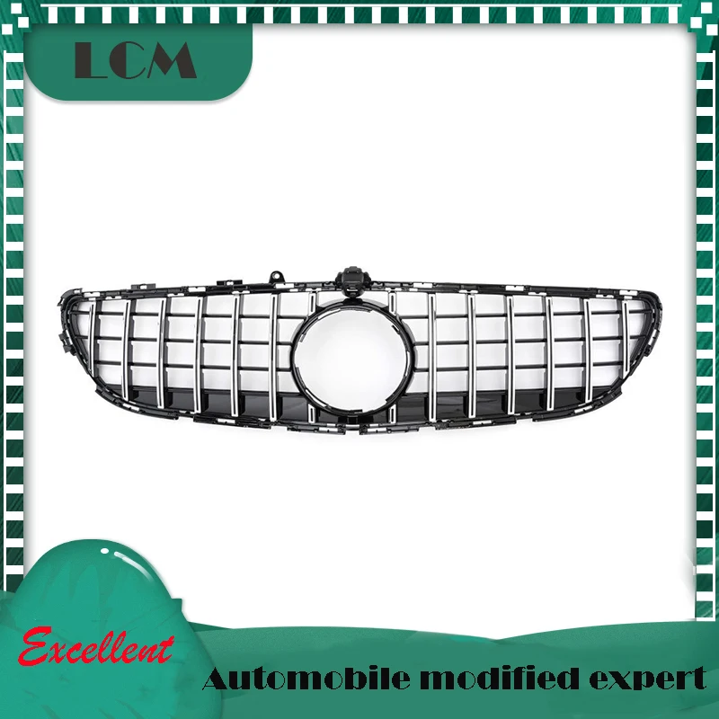 

ABS Plastic Accessory Facelift Upper Front Bumper Racing Grille For Mercedes Benz CLS Class W218 GT Style Grill 2015-2018